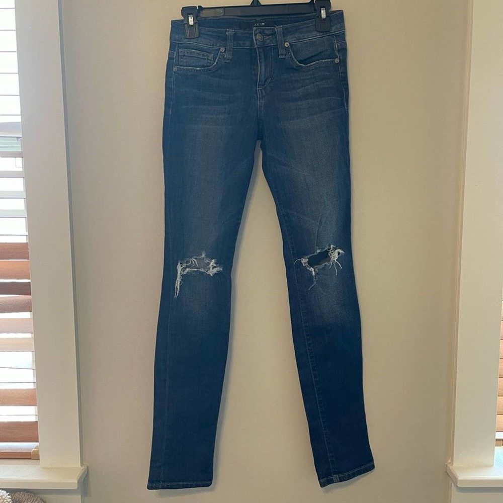 Joe's Elsie The Skinny Distressed Medium Wash Skinny Jeans